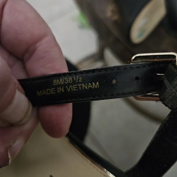 Jessica Simpson Black Strappy Platform Wedge SZ 8 NEW - Picture 9 of 9